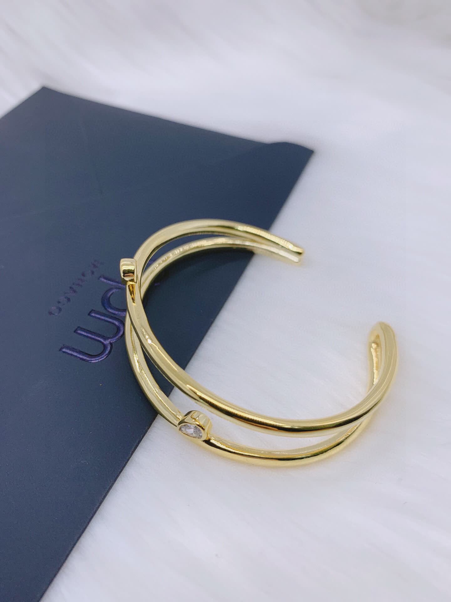 APM Monaco Gold-Tone Crystal Embellished Bracelet